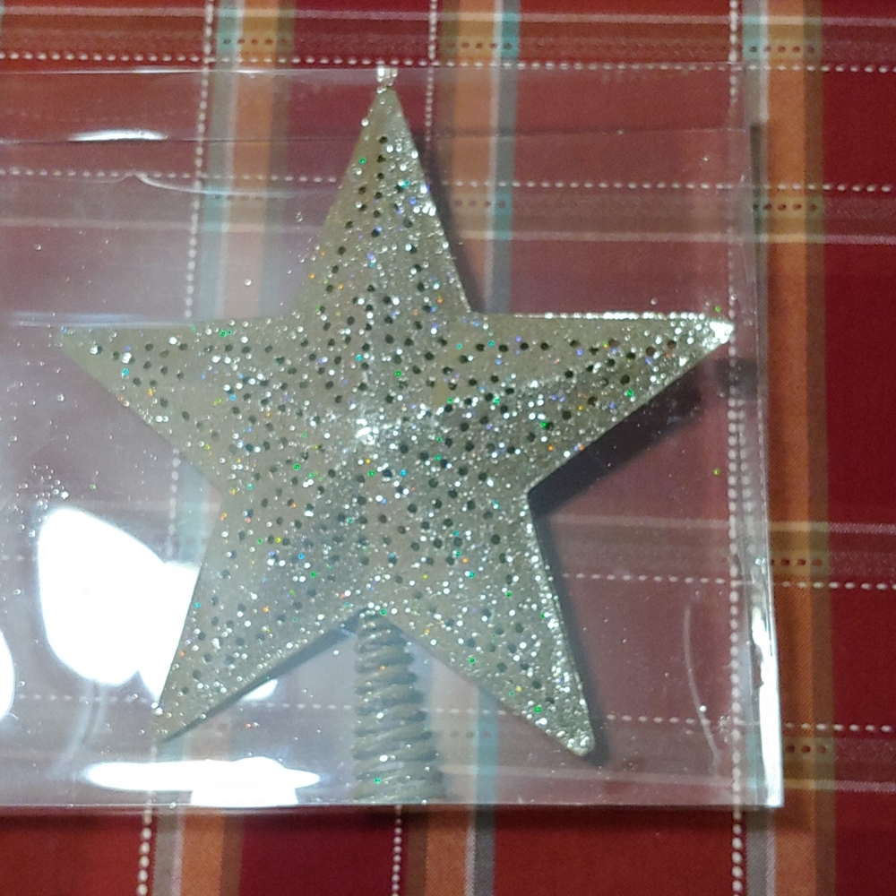 9in gold star tree topper